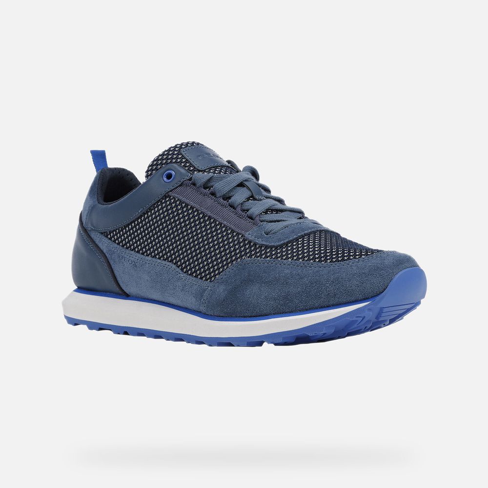 Geox Sneakers Blue Volto - Geox Mens Shoes - JOLAQE862